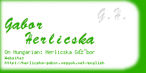 gabor herlicska business card